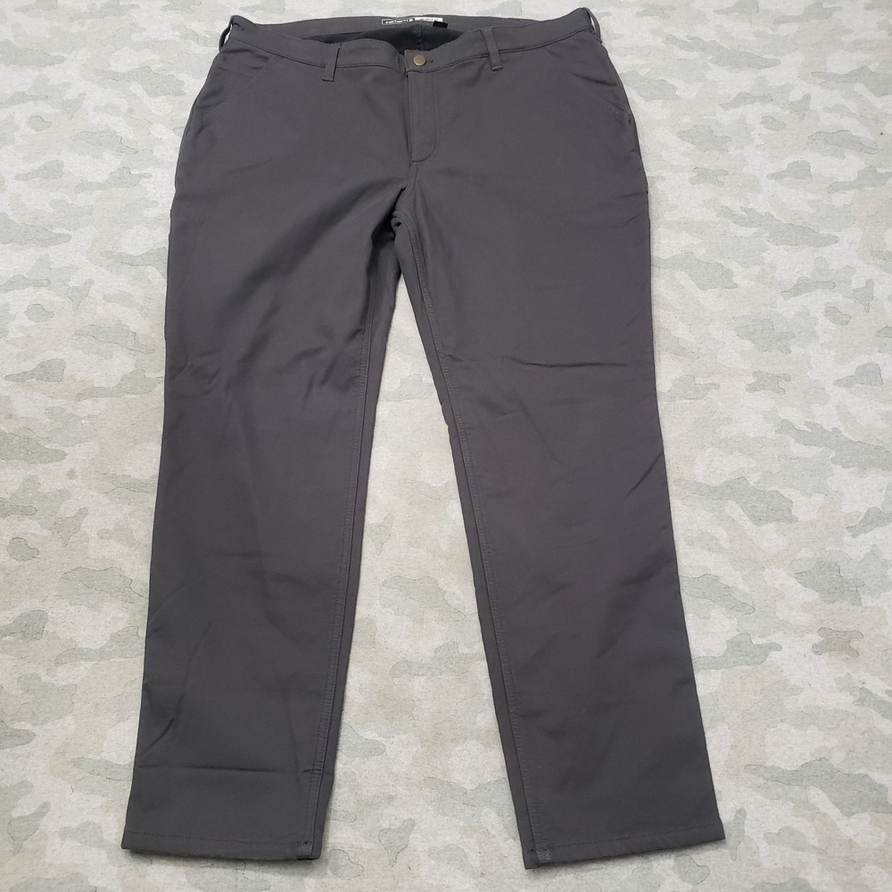 Carhartt Pants Womens 18 Gray Pockets Relaxed Fit NWT‎ Fleece Lined Work